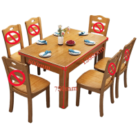 晋舰 餐桌椅组合长方形木质现代简约家用客厅餐桌 130cm单桌榉木