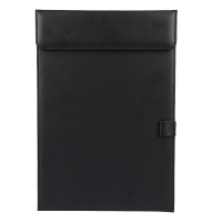 利蓝(LEADLAND) A206-A4黑色带笔夹 皮革会议夹写字垫板签约文件夹 办公用品资料夹子书写板垫 20个起订