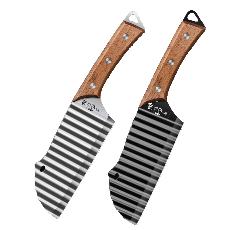 304狼牙土豆刀花式薯条刀木柄波纹刀切菜神器加厚波浪刀N8169