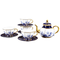 Gao Chun Ceramics高淳陶瓷盛世同春系列骨瓷茶具喝茶青花套装家用茶壶整套茶具