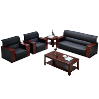 伊科飞特头层牛皮沙发1830*750*830mm+茶几*1+方几*1套