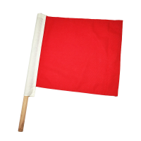 和居态 木杆棉麻防护旗 红30x35cm 套