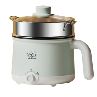 电煮锅宿舍学生小电锅多功能泡面锅小型电热火锅单人一人家用 绿不粘锅切菜★可煎炒1.5米电线