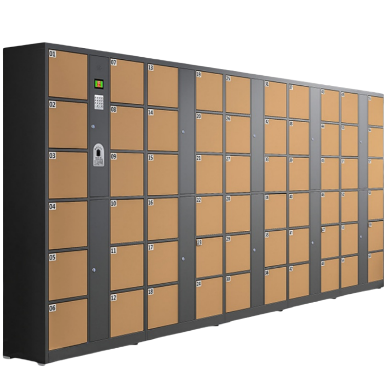 攸形指纹识别存包柜60门4250*460*1800mm台