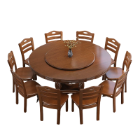 金派邦 实木餐桌 1桌10椅 (套)