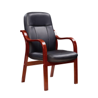 合祥源 实木会议椅真皮椅 500*490*1030mm QX-BGY45  单位:张