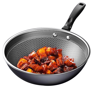 酷美智悦 不粘锅炒锅双面屏三层钢34cm KM-BH337 个