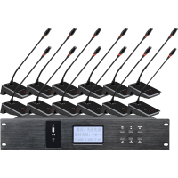 润普Runpu会议音频扩声系统专业有线手拉手套装数字会议麦克风话筒有线手拉手一拖十二RP-S12-YXS9100