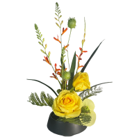 山之只 玫瑰蝴蝶兰仿真花 MZ0149 个