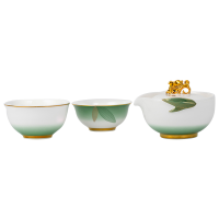 Gao Chun Ceramics高淳陶瓷茶具中式家用便携式骨瓷旅行茶具高端描金茶具礼盒