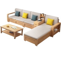 演发 沙发四人位+中箱+茶几 套