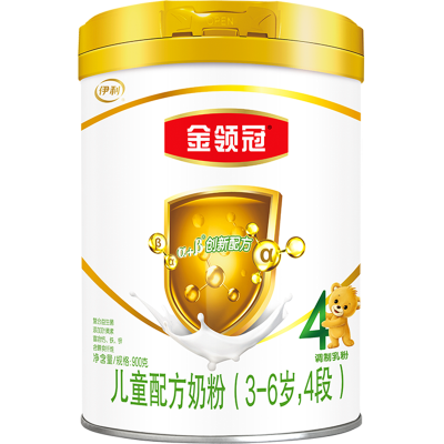 伊利(YILI) 金领冠系列 儿童配方奶粉 4段900克(3-6岁儿童适用)(新旧包装随机发货)