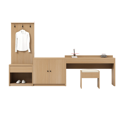 铭羽洋电视组合柜2.6m(含凳+储物柜+挂衣板)套