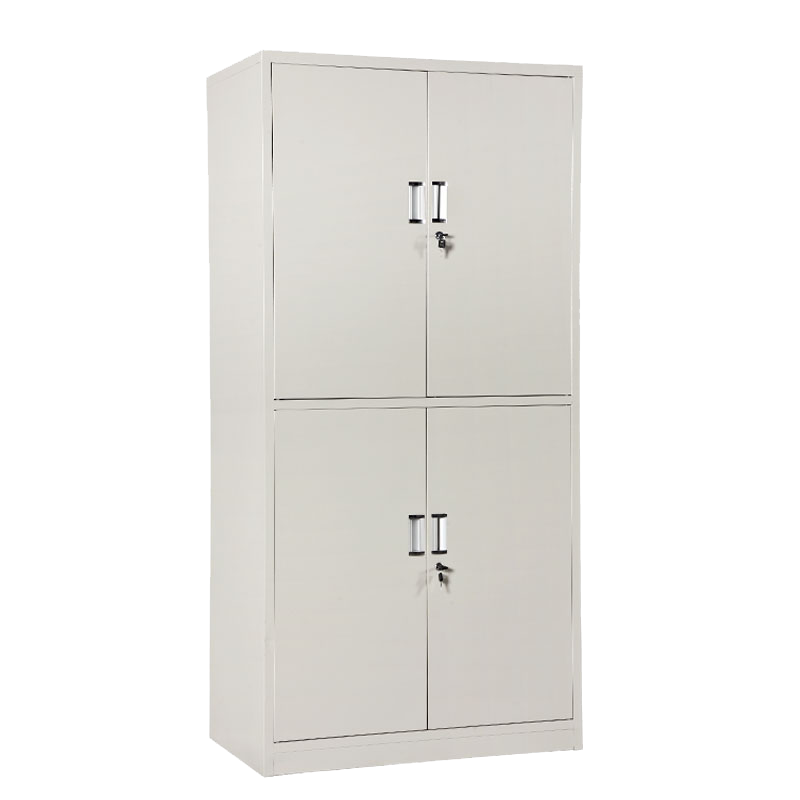 盛铁航 1850*850*390mm 上玻下铁中二屉文件柜铁皮柜办公柜档案柜资料柜加厚 中二斗 精品加厚型