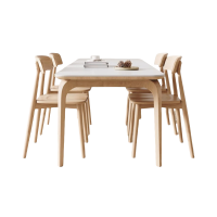 沣涢 四人餐桌椅组合 一桌四椅 套