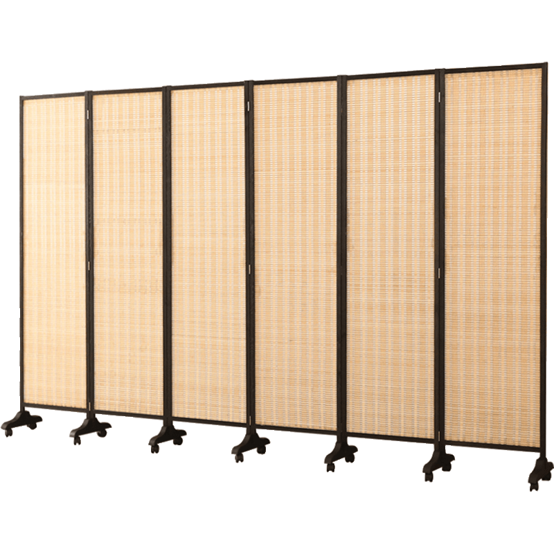 中式竹子屏风隔断墙客厅折叠移动挡板卧室实养生简约办公室家用