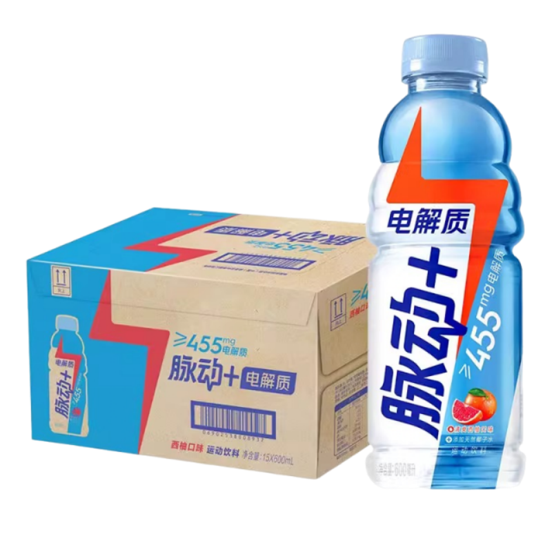 脉动原神联名款限定电解质饮料600ml*15瓶西柚味运动维生素饮料