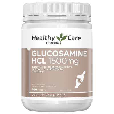 Healthy Care维骨力关节灵盐酸氨糖关节骨骼保护片剂1500mg400粒/瓶装 澳洲原装进口膳食营养补充剂