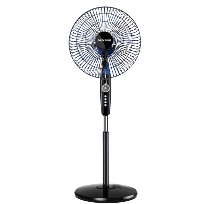 奥克斯(AUX)风扇落地扇电风扇家用立式大风力电扇宿舍遥控_16英寸七叶机械款