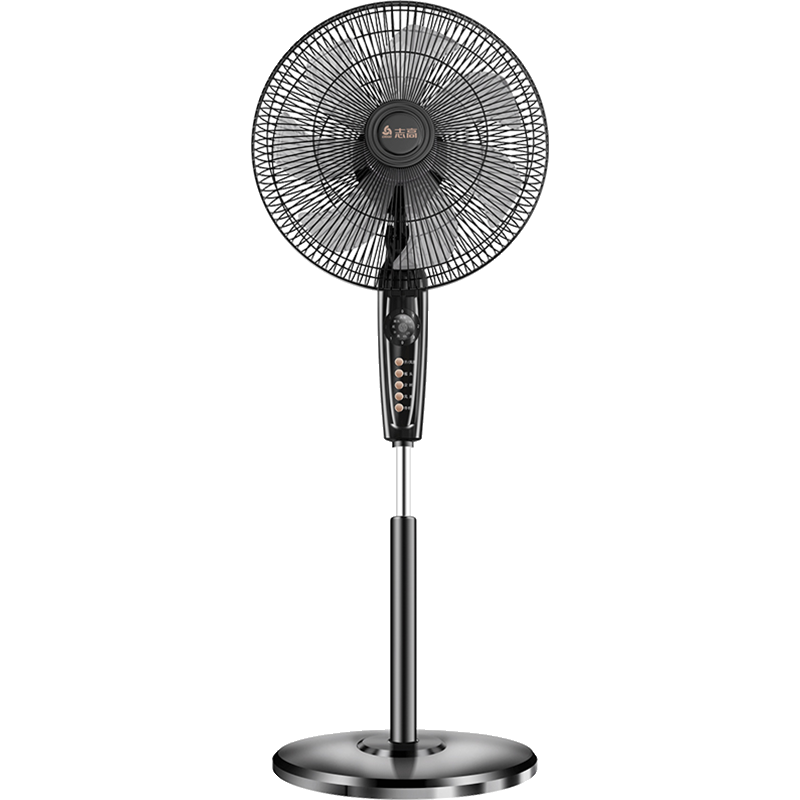 志高(CHIGO)电风扇落地式家用强力小型宿舍台式遥控办公室工业大风力电扇_16英寸机械铝叶定时