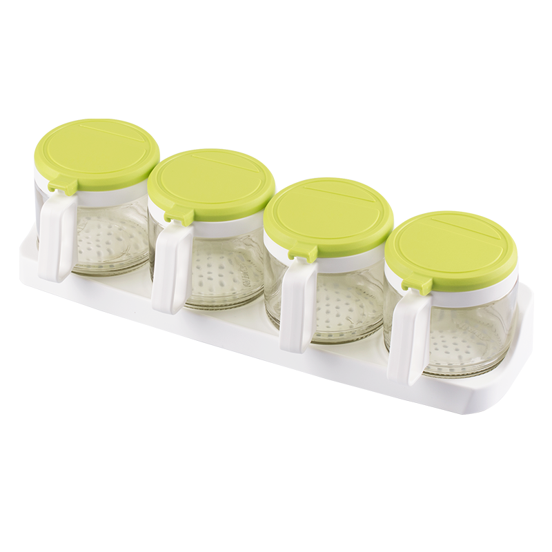 茶花 四组圆形玻璃调味瓶(300ml)300ml*4个/个