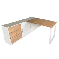 烁恒 办公桌 1.2m+柜子 套