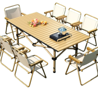 闪电客户外折叠桌便携式餐桌露营桌椅套装野餐蛋卷桌烧烤桌夜市摆摊桌子