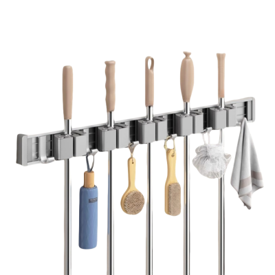 渼洇 拖把壁挂夹架 5卡6钩 个