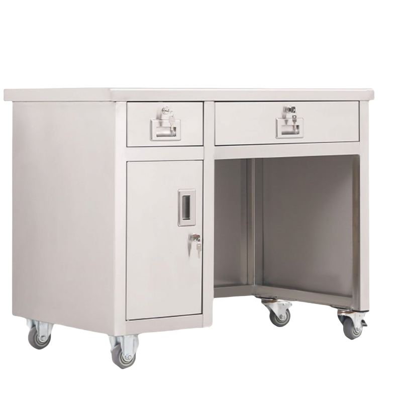 怡卓欧不锈钢办公桌0.8m左门张