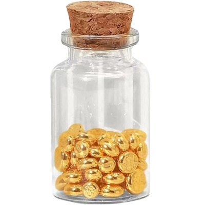 吉音黄金 金豆豆黄金实心足金小金豆5g金条5克AU9999真金豆子投资小金豆送女友送老婆生日礼物