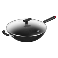 苏泊尔有钛铁不粘炒锅铁锅30cm无涂层燃气灶电磁炉炒菜锅 HC34YT1[商场同款正品] 34cm