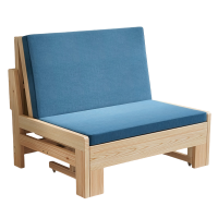 豫龙都 实木沙发床 1m 张