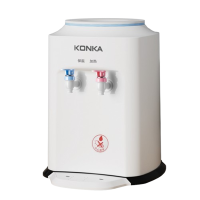 康佳(KONKA)台式饮水机家用智能全自动小型迷你上置水桶桌面冷热两用宿舍_白色标准内胆_温热
