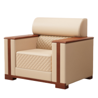 怡卓欧真皮沙发单人位张