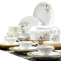 耀豪坤 骨瓷餐具套装礼品盒装 60件套YHLQ-60A/套