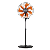 奥克斯(AUX)工业落地扇家用大风力摇头强力工厂铜电风扇商用大功率_22英寸橙色5叶三档加大款180瓦双滚珠电机升级款