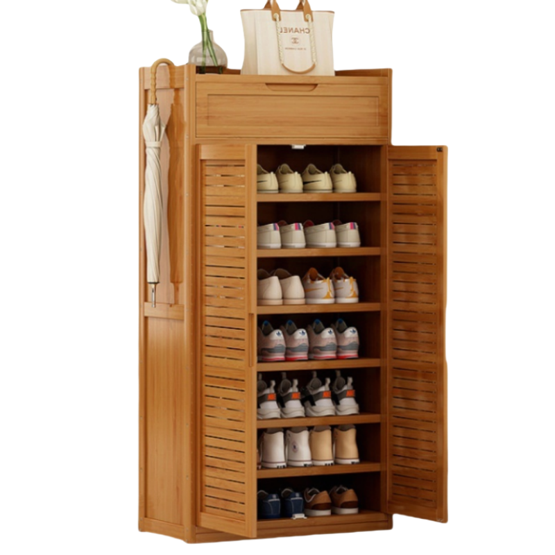 攸形两门带抽鞋柜600*320*1270mm个