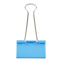 宝克(BAOKE)BC1361 50mm大号彩色长尾票夹 大号金属燕尾夹票据夹子 1筒