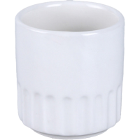 珂美芙 纯白陶瓷小茶杯餐杯半纹杯 120ml 个