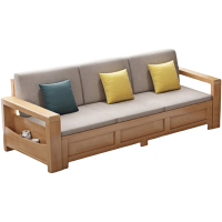 演发 实木沙发三人位 张