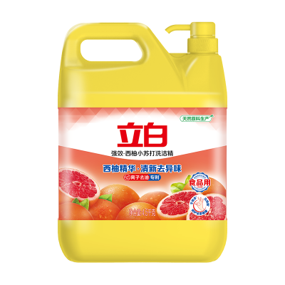 立白西柚小苏打洗洁精9斤大桶装轻松去油清新去味食品用不伤手易漂易清