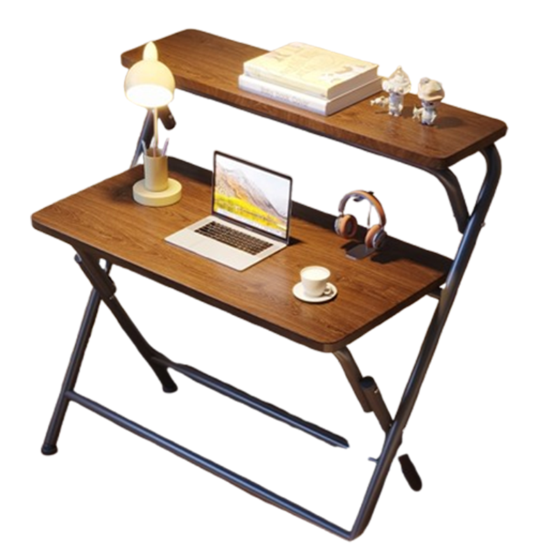 免安装折叠书桌书架一体桌子简易出租屋学生家用电脑桌简易学习桌