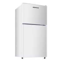 奥克斯(AUX)冰箱家用小型迷你单人办公宿舍租房用冷冻冷藏双开门电冰箱_灰色·90L·一级节能升级加厚款