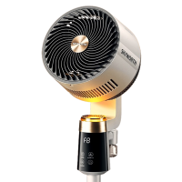 创维(Skyworth)循环扇智能语音家用落地扇轻音摇头电风扇_白灰机械8字摇头风叶广域循环送风无遥控器