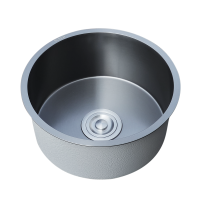 浪鲸圆形水槽304不锈钢吧台阳台厨房洗菜盆小尺寸水槽小单槽纳米抑菌