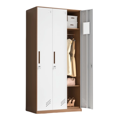 铭羽洋钢制衣柜3门90*50*185cm台