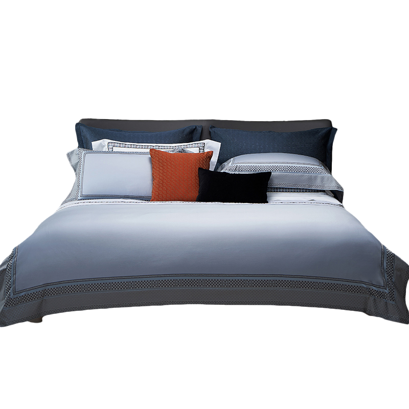 伊伊爱120支全棉色织提花蒙多利四件套