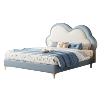 意式极简涟漪皮床1.8米双人床1.5米小户型单人床主卧软体皮艺床