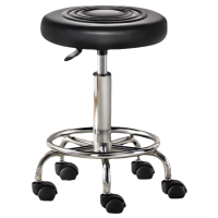 铭思达吧台椅圆盘滑轮款把