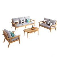 班龙实木沙发1+2+3+茶几套